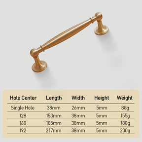 French Luxury Brass Wardrobe Door Cabinet Handles