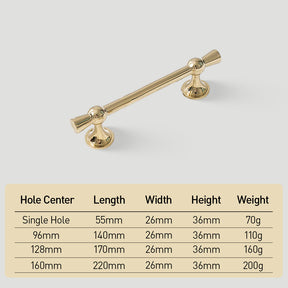 Modern Gold Brass Cabinet Pulls and Handles