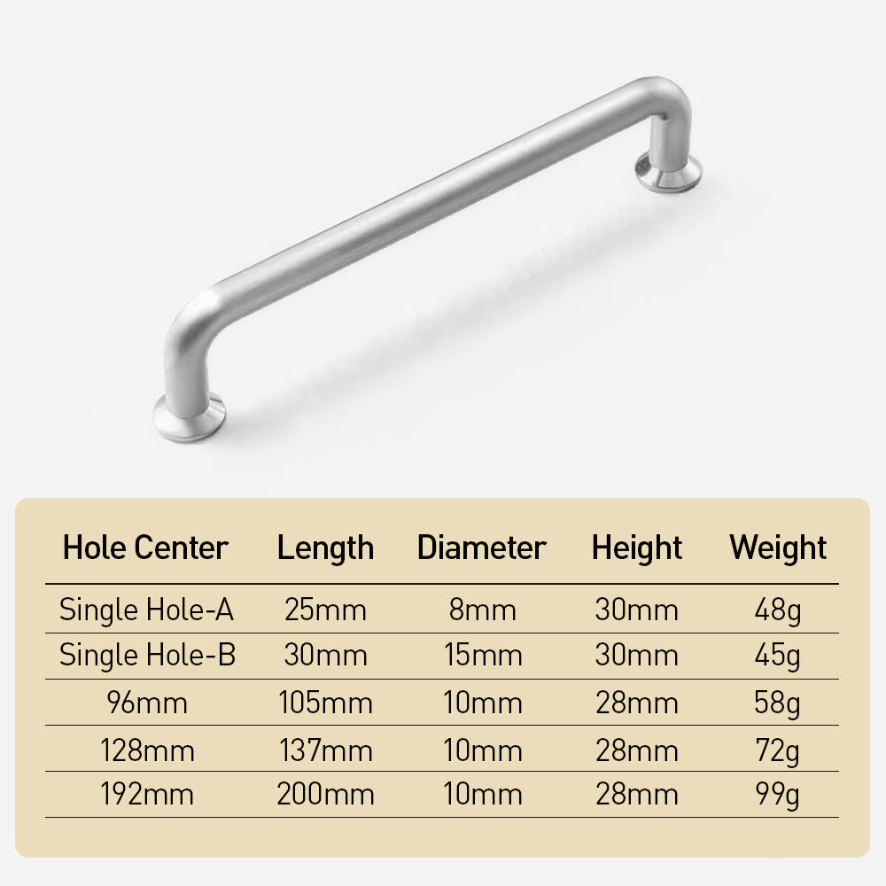 Elegant Simple Nickel Brushed Cabinet Door Drawer Handles