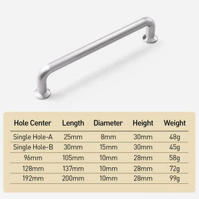 Elegant Simple Nickel Brushed Cabinet Door Drawer Handles