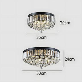 Modern Crystal Fixture Flush Mount Ceiling Lighting for Living Room