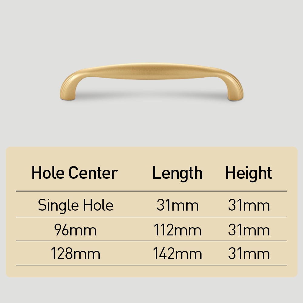 Modern Minimalist Curved Cabinet Drawer Pull Handles