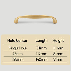 Modern Minimalist Curved Cabinet Drawer Pull Handles