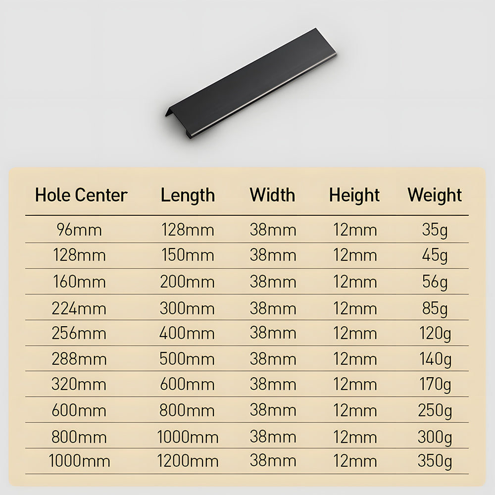 Long Invisible Cabinet Finger Edge Handles