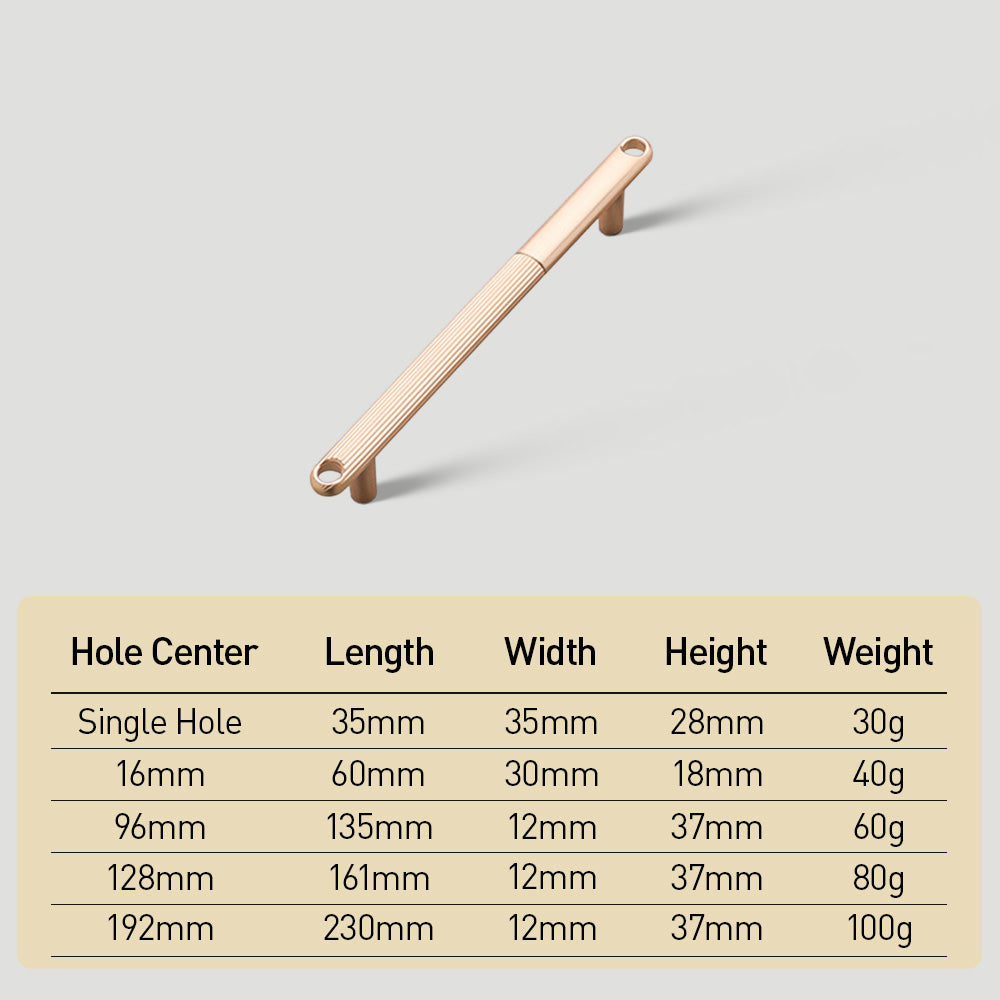 Modern Knurled Zinc Alloy Cabinet Pulls