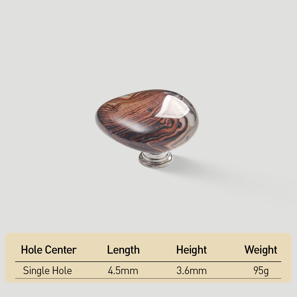 Modern Agate Stone Pebble Cabinet Knobs