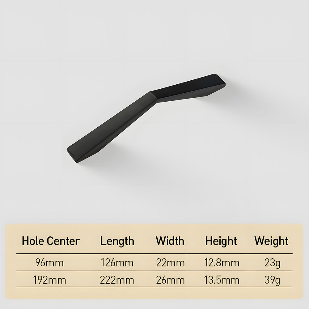 Simple Stylish Black Wardrobe Drawer Handles
