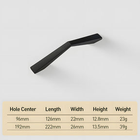 Simple Stylish Black Wardrobe Drawer Handles
