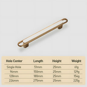 Gold Modern Simple Cabinet Door Handles