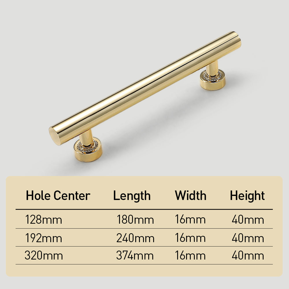 Modern Simple Gold Diamond Cabinet Drawer Handle