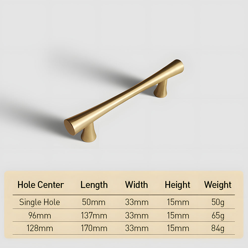 Simple Curved Zinc Alloy Cabinet Handles