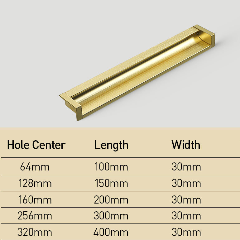 Minimalist Aluminum Alloy Flush Finger Edge Pulls