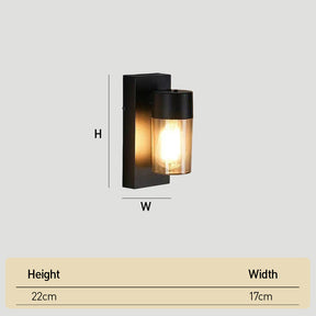 Retro IP54 Black Waterproof Outdoor Wall Lights