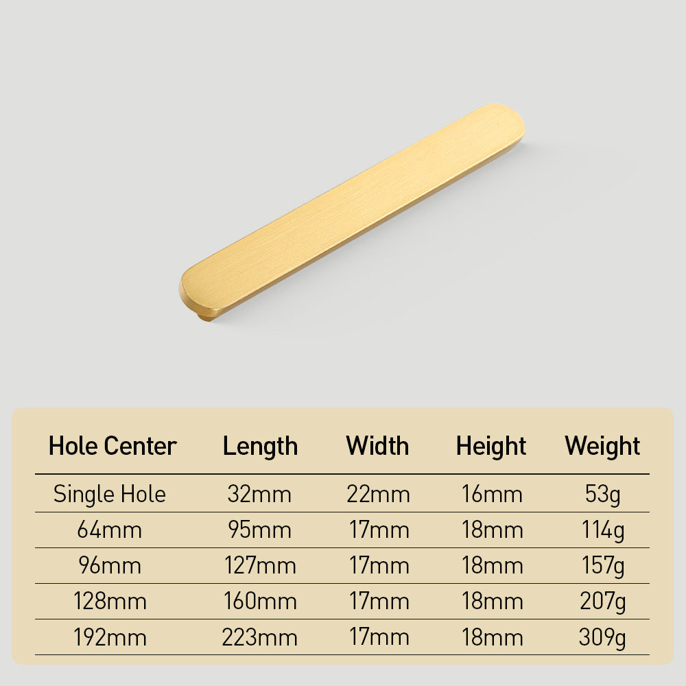 Modern Gold Brass Cabinet Pulls and Handles