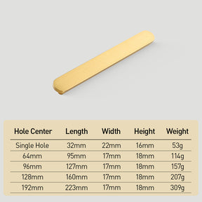Modern Gold Brass Cabinet Pulls and Handles