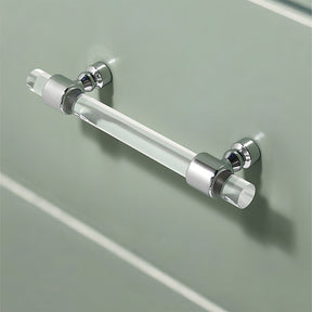 clear silver cabinet handles