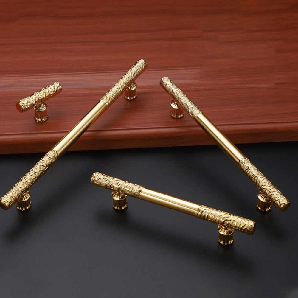 Modern T Shaped Gold Kitchen Cabinet Handles