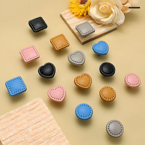 Modern Colorful Leather Cabinet Drawer Knobs