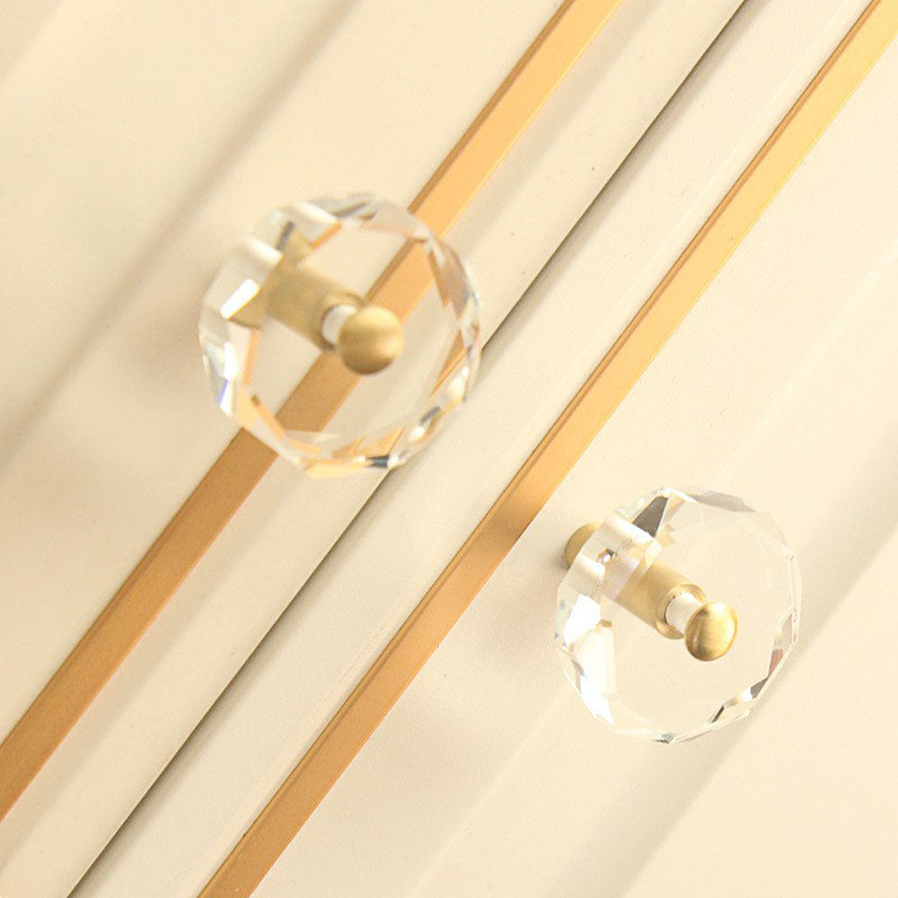 Stylish Crystal Brass Cabinet Drawer Knobs