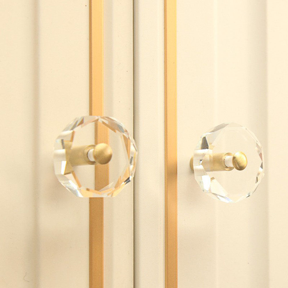 Stylish Crystal Brass Cabinet Drawer Knobs