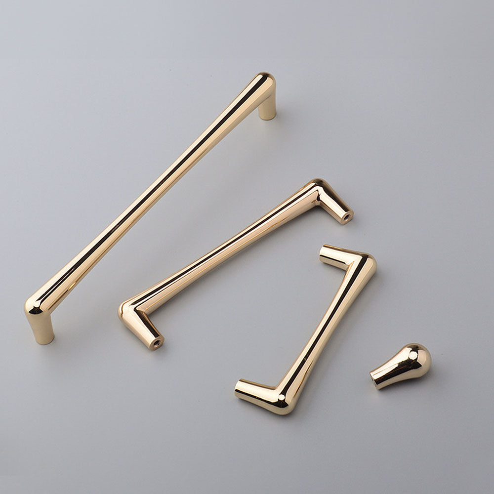 Luxury Gold D Shaped Wardrobe Cabinet Handles