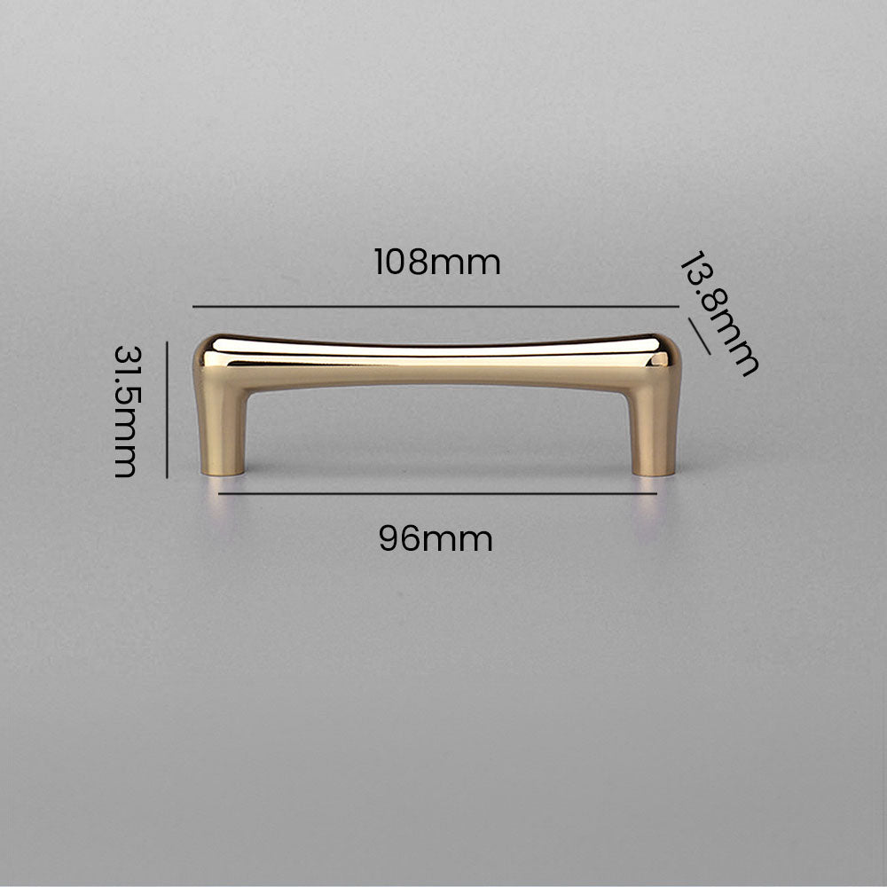 Luxury Gold D Shaped Wardrobe Cabinet Handles