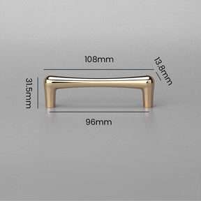 Luxury Gold D Shaped Wardrobe Cabinet Handles