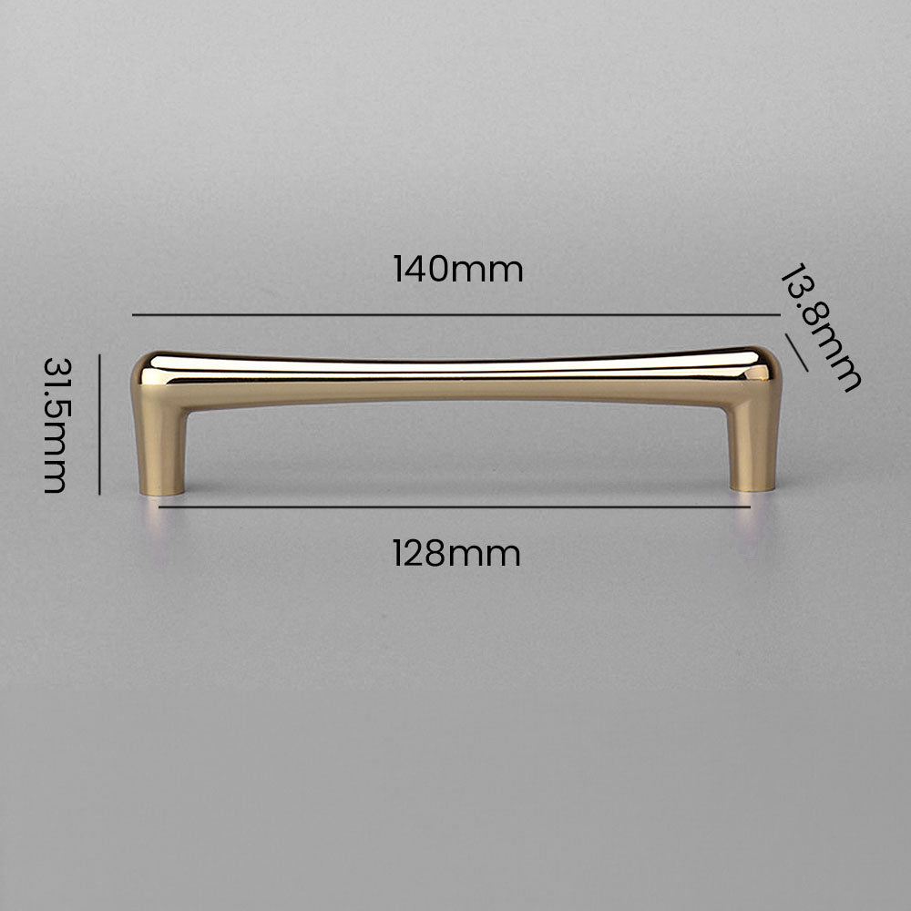 Luxury Gold D Shaped Wardrobe Cabinet Handles