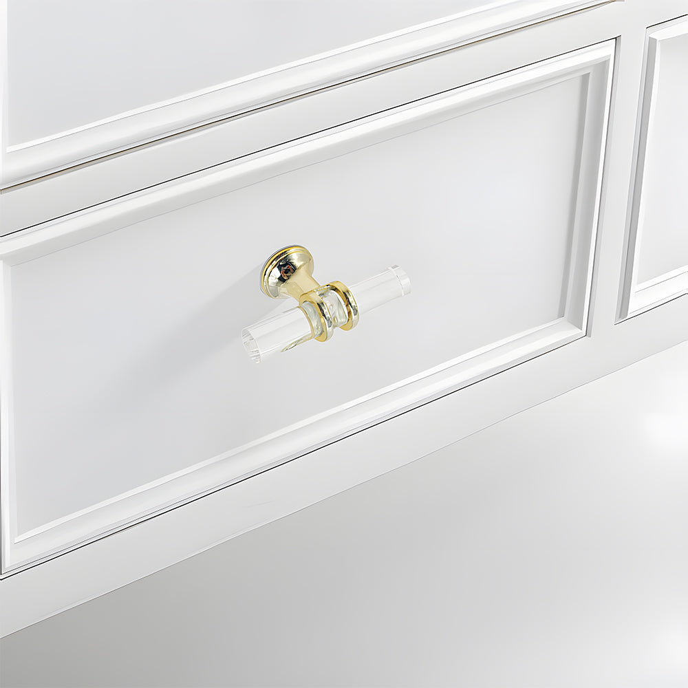 Simple Acrylic Transparent Bathroom Cabinet Handles