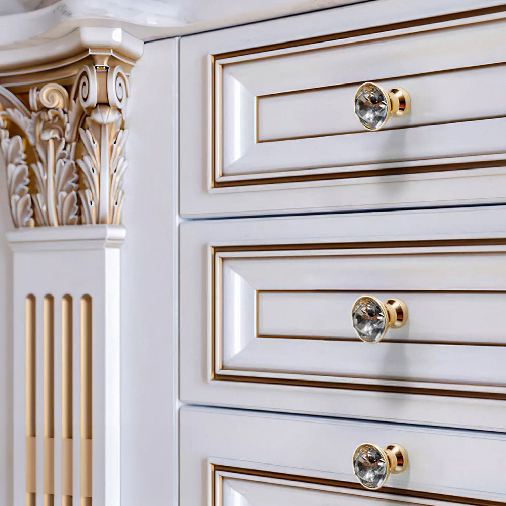 Crystal Single Hole Drawer Knobs for Cabinets