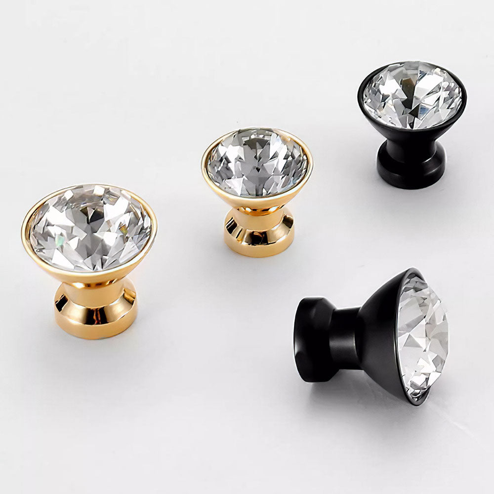 Crystal Single Hole Drawer Knobs for Cabinets