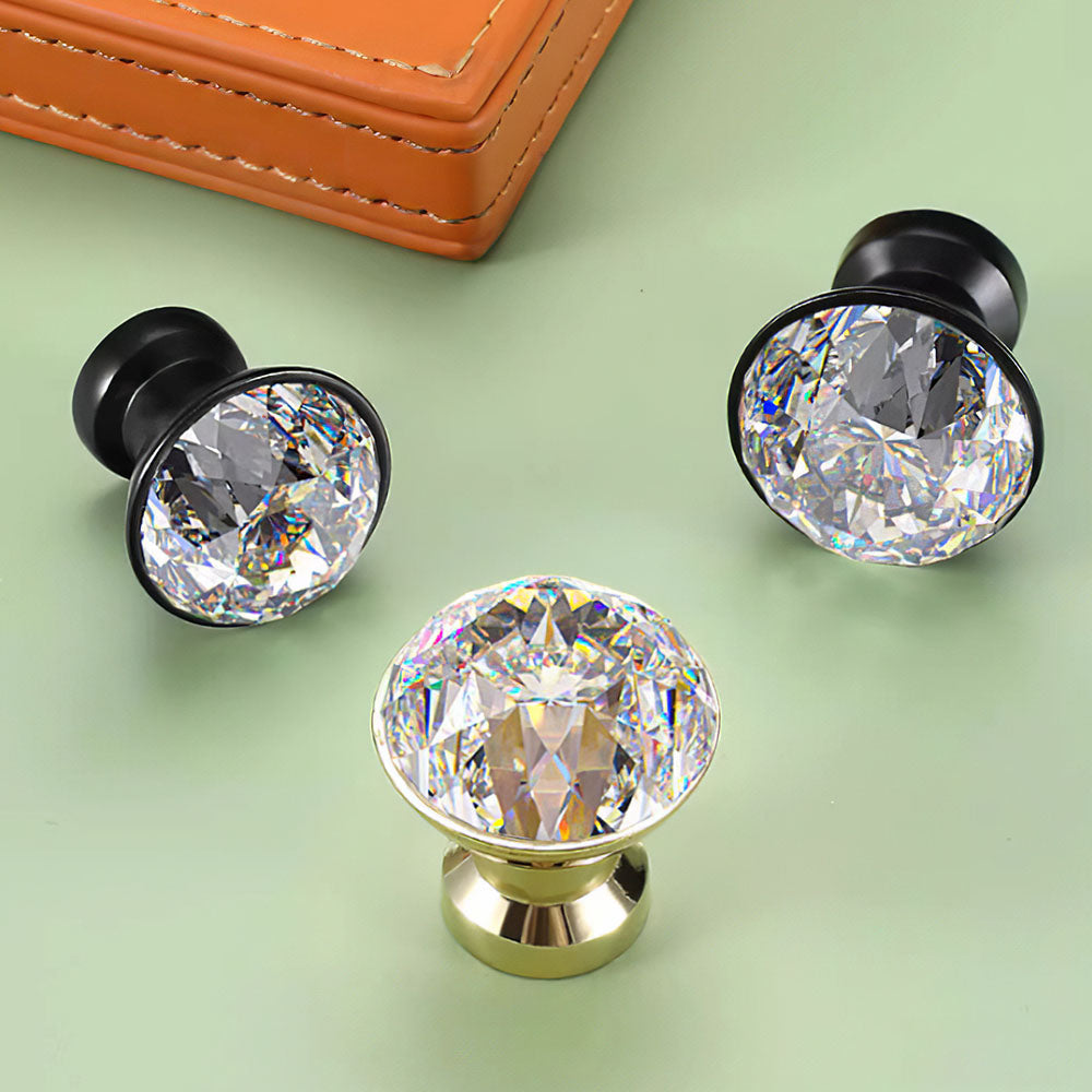 Crystal Single Hole Drawer Knobs for Cabinets