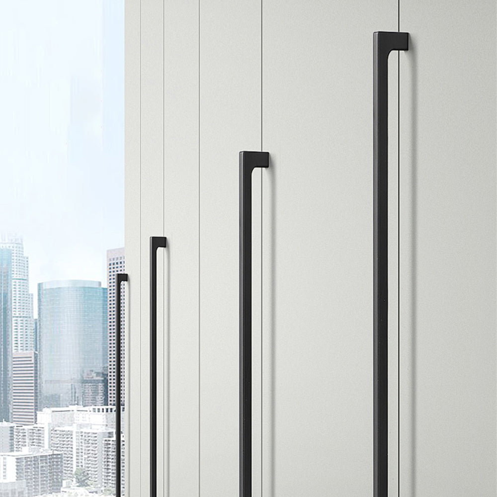 Black Simple Long Cabinet Handles