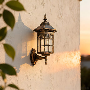 IP44 Vintage 3 Mode Sensor Solar Wall Lamp for Patio Garden Decor
