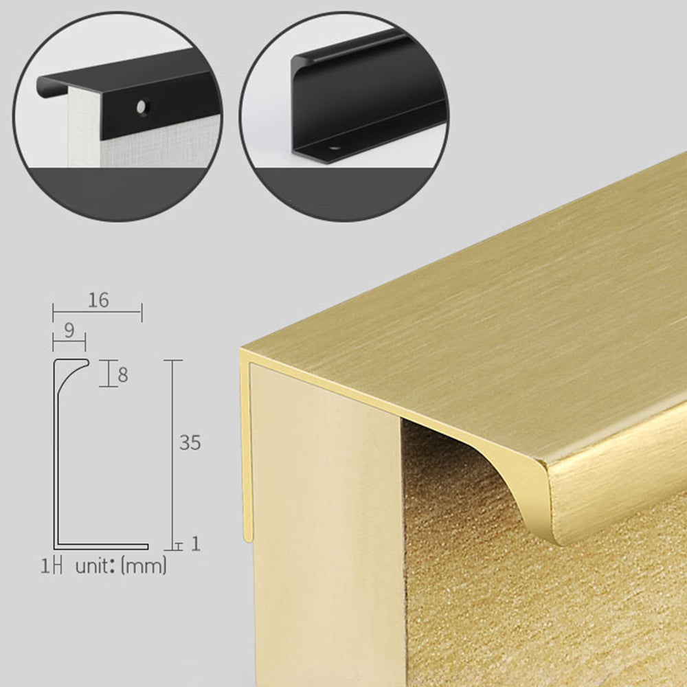 Minimalist Invisible Edge Pulls for Cabinets