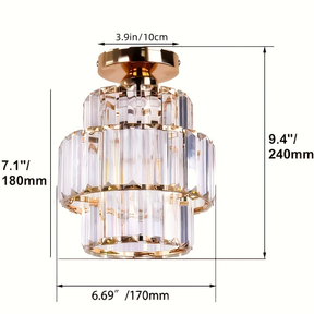 Luxury Glass Flush Mount Hallway Ceiling Lighting