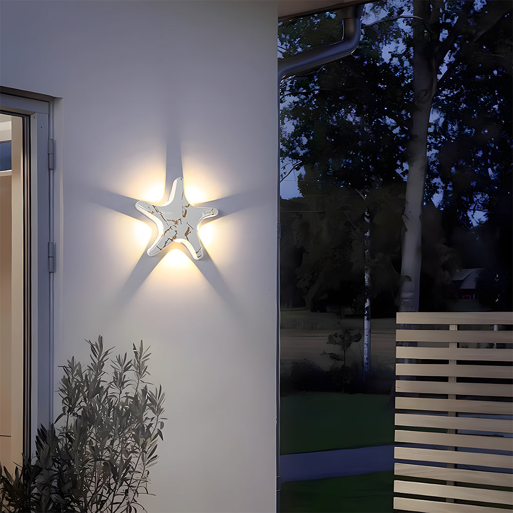 Modern Waterproof Star LED Outdoor Wall Light