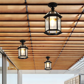 Vintage Outdoor Corridor Black Ceiling Lights