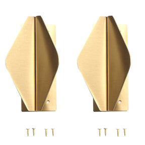 Modern Brass Gold Kitchen Cabinet Edge Pulls