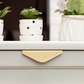 Modern Brass Gold Kitchen Cabinet Edge Pulls