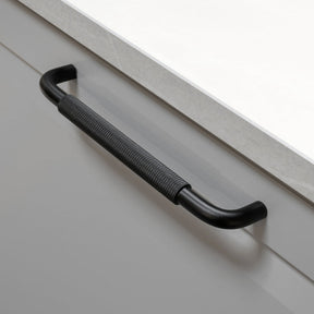 Modern Solid Aluminum Alloy Knurled Cabinet and Drawer Handles