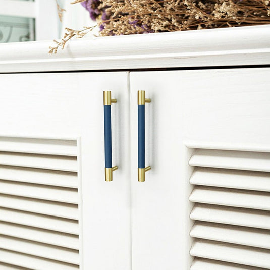 Colorful Leather Bar Cabinet Handles