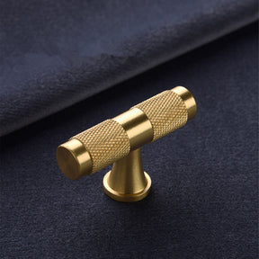 Solid Brass Knurled Cupboard Bar Handles