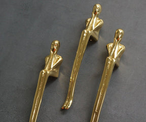 Brass European Thinker Cabinet Pulls