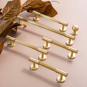 Modern French Solid Brass Cabinet Handles