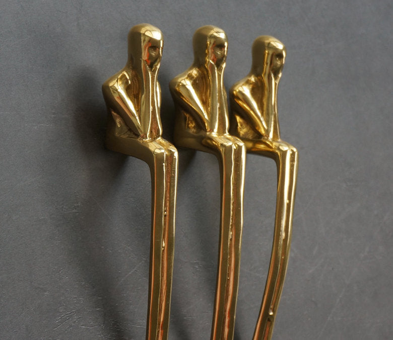 Brass European Thinker Cabinet Pulls