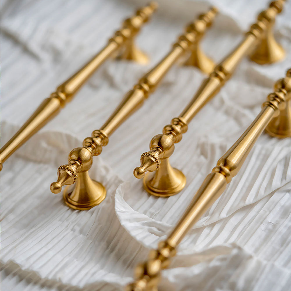 Vintage Solid Brass Kitchen Cabinet Pulls