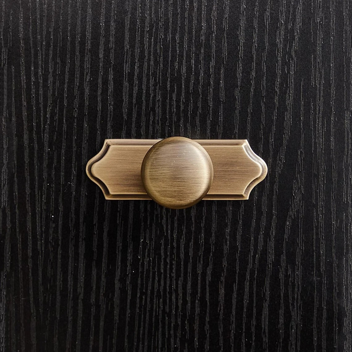 Vintage Bronze Solid Brass Knob with Backplate