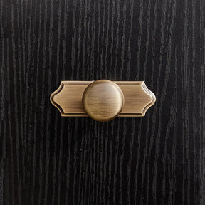 Vintage Bronze Solid Brass Knob with Backplate