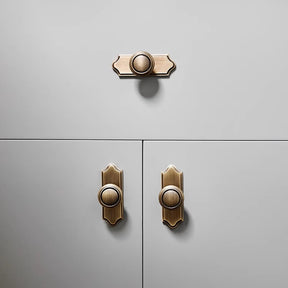 Vintage Bronze Solid Brass Knob with Backplate